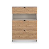 Huxley 3 Drawer Deep Chest Oak Cashmere from Roseland Furniture