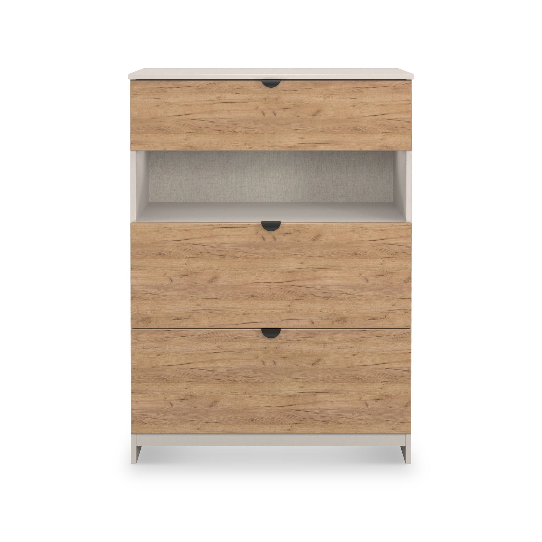 Huxley 3 Drawer Deep Chest Oak Cashmere from Roseland Furniture