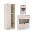Huxley 3 Piece Bedroom Furniture Set Cashmere Matt from Roseland Furniture