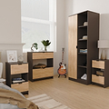 Huxley 4 Piece Bedroom Furniture Set Oak Graphite from Roseland Furniture
