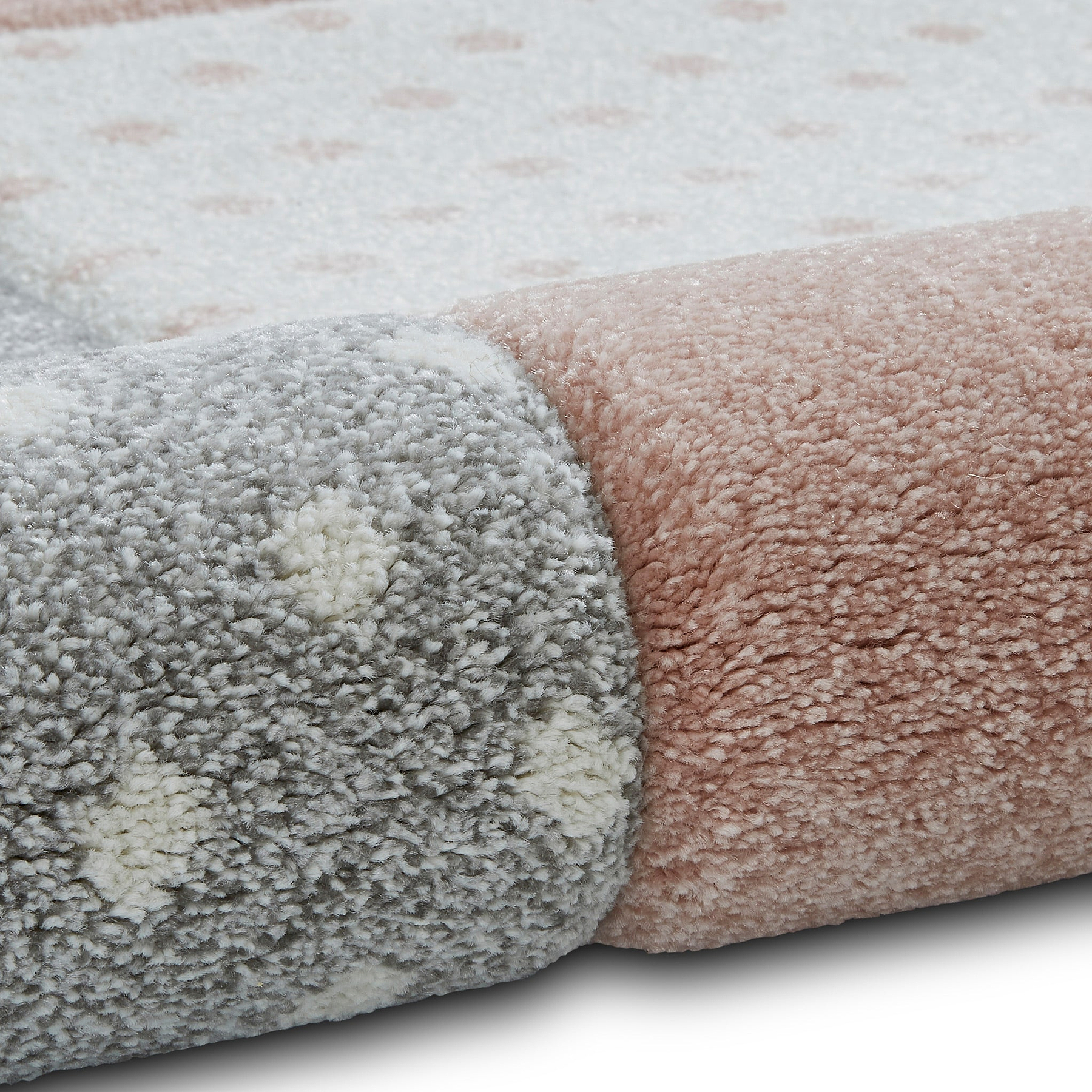 Brockton Pink Star & Heart Kids Rug