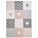 Brockton Pink Star & Heart Kids Rug from Roseland Furniture
