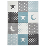 Brockton Blue Star & Moon Kids Rug from Roseland Furniture