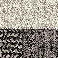Brockton Black Grey Cube Patterned Hand Carved Rug
