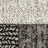 Brockton Black Grey Cube Patterned Hand Carved Rug