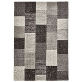Brockton Black Grey Cube Patterned Hand Carved Rug from Roseland Furniture