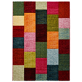 Brockton Multicoloured Cube Patterned Hand Carved Rug from Roseland Furniture