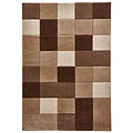 Brockton Beige Brown Square Patterned Hand Carved Rug from Roseland Furniture