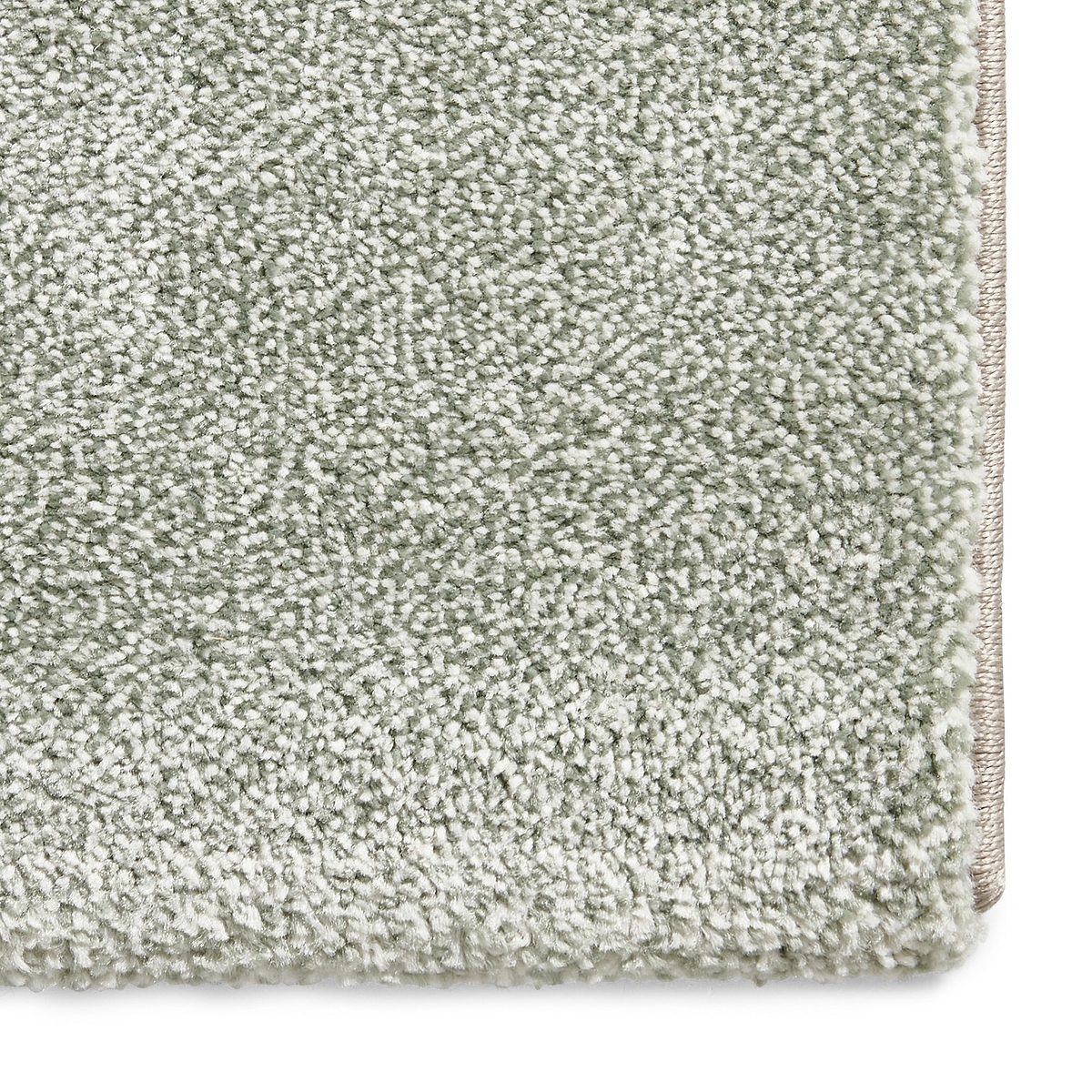 Brockton Green Grey Square Patterned Hand Carved Rug