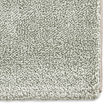 Brockton Green Grey Square Patterned Hand Carved Rug