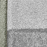 Brockton Green Grey Square Patterned Hand Carved Rug