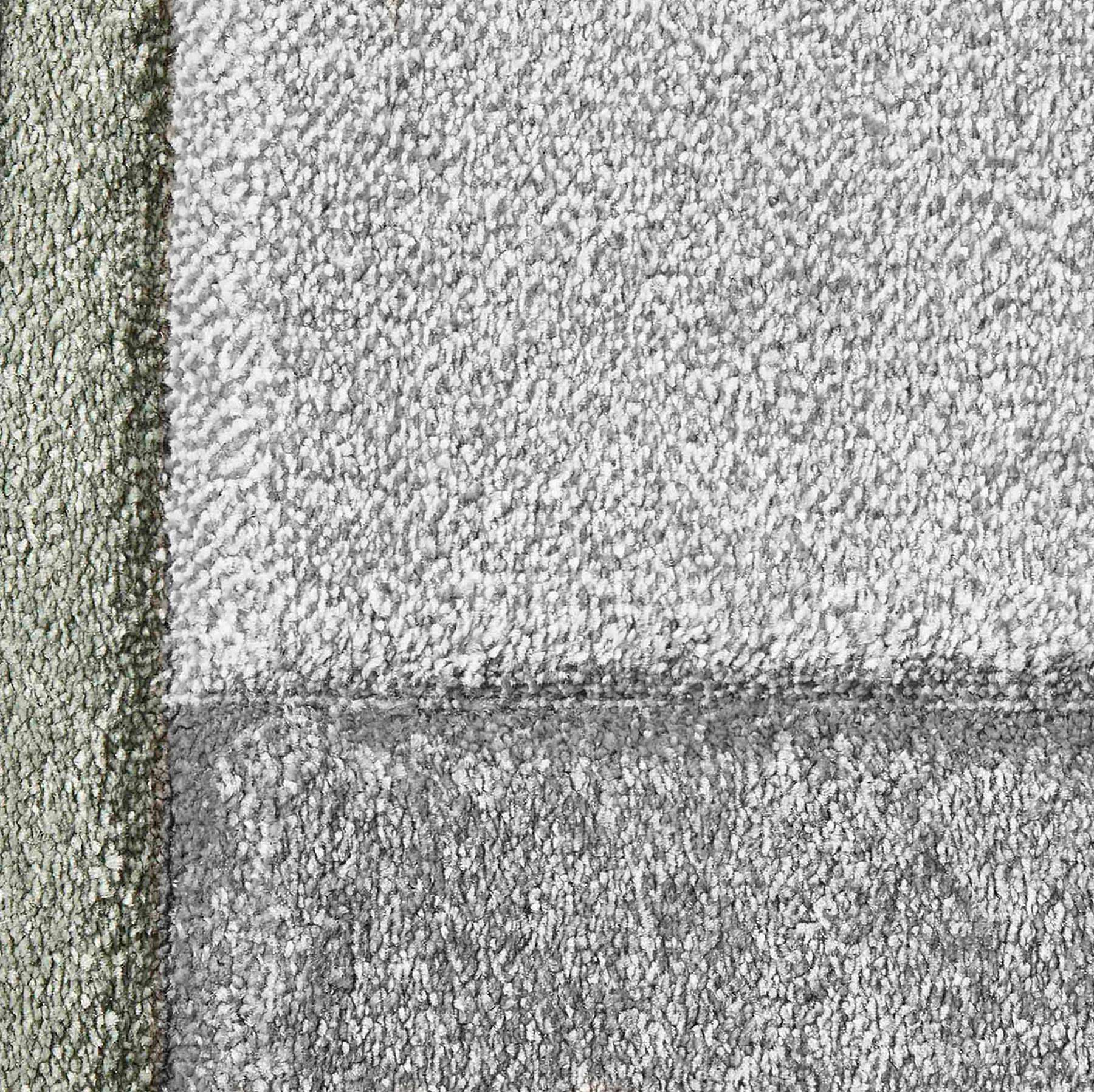 Brockton Green Grey Square Patterned Hand Carved Rug