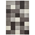 Brockton Grey Cream Square Patterned Hand Carved Rug from Roseland Furniture