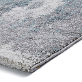 Brockton Blue Abstract Patterned Hand Carved Rug