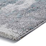 Brockton Blue Abstract Patterned Hand Carved Rug