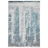 Brockton Blue Abstract Patterned Hand Carved Rug from Roseland Furniture