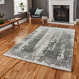 Brockton Green Abstract Patterned Hand Carved Rug for living room