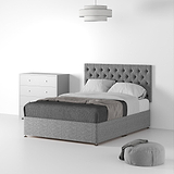 RFBTS-D-NS-SS---Farrow-Diamond-26HB-Divan-Linen-Look-SD-K-No-Storage-Linen-Silver---Life1 from Roseland Furniture