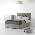 RFBTS-SK-NS-SM---Farrow-Diamond-26HB-Divan-Linen-Look-SK-No-Storage-Linen-Mink---Life1_ from Roseland Furniture
