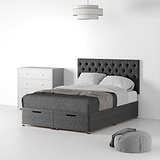 RFBTS-SK-OT-SC---Farrow-Diamond-26HB-Ottoman---Linen-Look---SK-Linen-Charcoal---Life1 from Roseland furniture