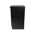 Beckett Black 3 Drawer Bedside Table by Roseland Furniture