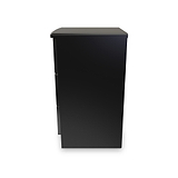 Beckett Black 3 Drawer Bedside Table by Roseland Furniture