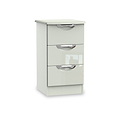 Beckett Cream 3 Drawer Bedside Table by Roseland Furniture