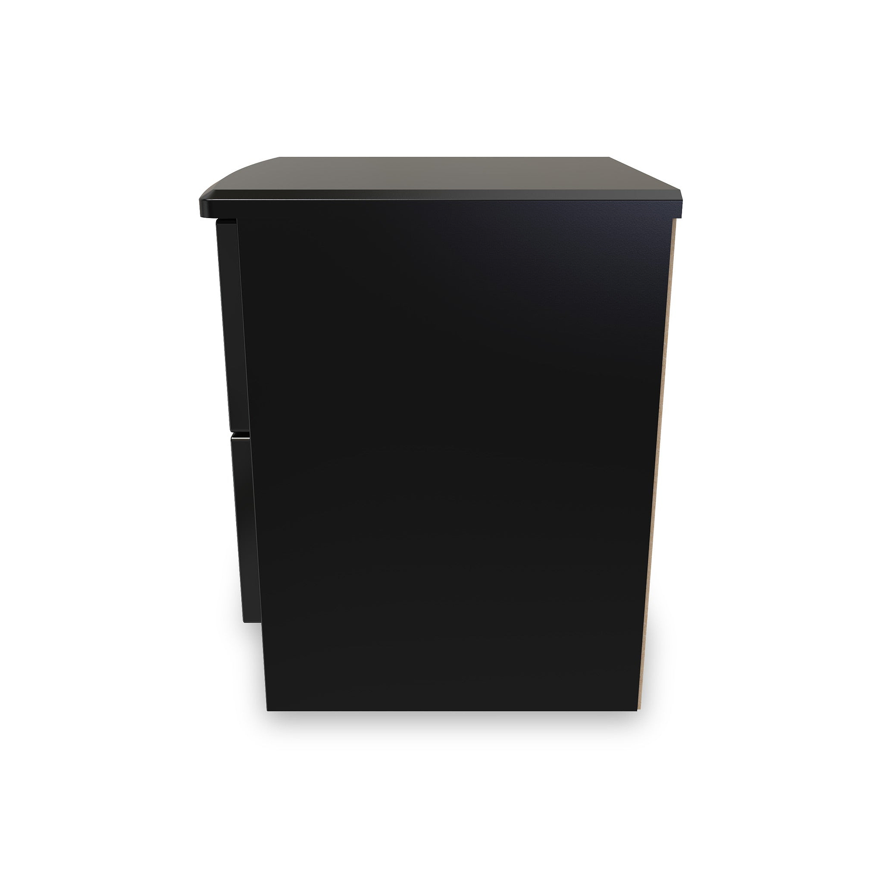 Beckett Black 2 Drawer Bedside by Roseland Furniture