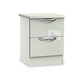 Beckett Cream 2 Drawer Bedside by Roseland Furniture