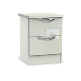 Beckett Cream 2 Drawer Bedside by Roseland Furniture