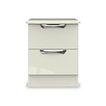 Beckett Cream 2 Drawer Bedside by Roseland Furniture