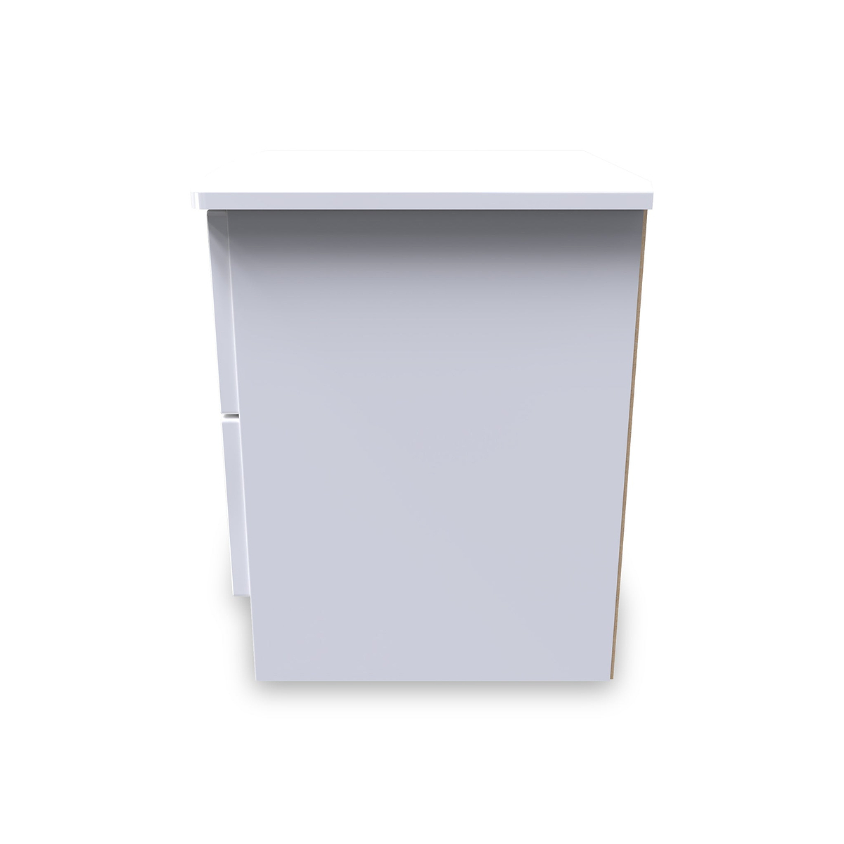 Beckett White 2 Drawer Bedside by Roseland Furniture