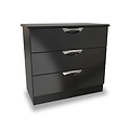 Beckett Black Gloss 3 Drawer Chest from Roseland