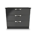 Beckett Black Gloss 3 Drawer Chest from Roseland