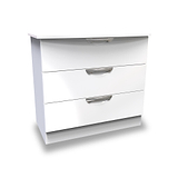 Beckett White Gloss 3 Drawer Chest from Roseland