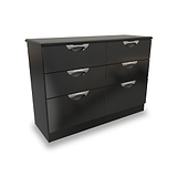 Beckett Black Gloss 6 Drawer Wide Chest from Roseland