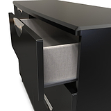 Beckett Black Gloss 6 Drawer Wide Chest from Roseland