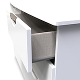 Beckett White Gloss 6 Drawer Wide Chest from Roseland