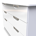 Beckett White Gloss 6 Drawer Wide Chest from Roseland