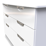 Beckett White Gloss 6 Drawer Wide Chest from Roseland