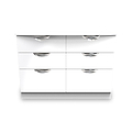 Beckett White Gloss 6 Drawer Wide Chest from Roseland