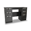 Beckett Black Gloss 6 Drawer Storage Desk from Roseland Furniture