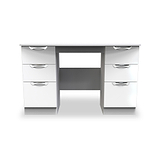 Beckett White Gloss 6 Drawer Storage Desk