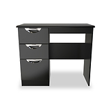 Beckett Black Gloss 3 Drawer Dressing Table from Roseland