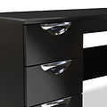 Beckett Black Gloss 3 Drawer Storage Desk