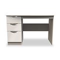 Beckett Cream Gloss 3 Drawer Storage Desk from Roseland
