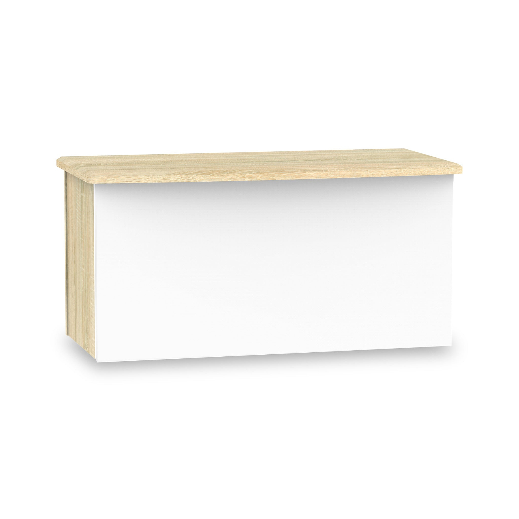 Beckett White and Wood Gloss Blanket Box