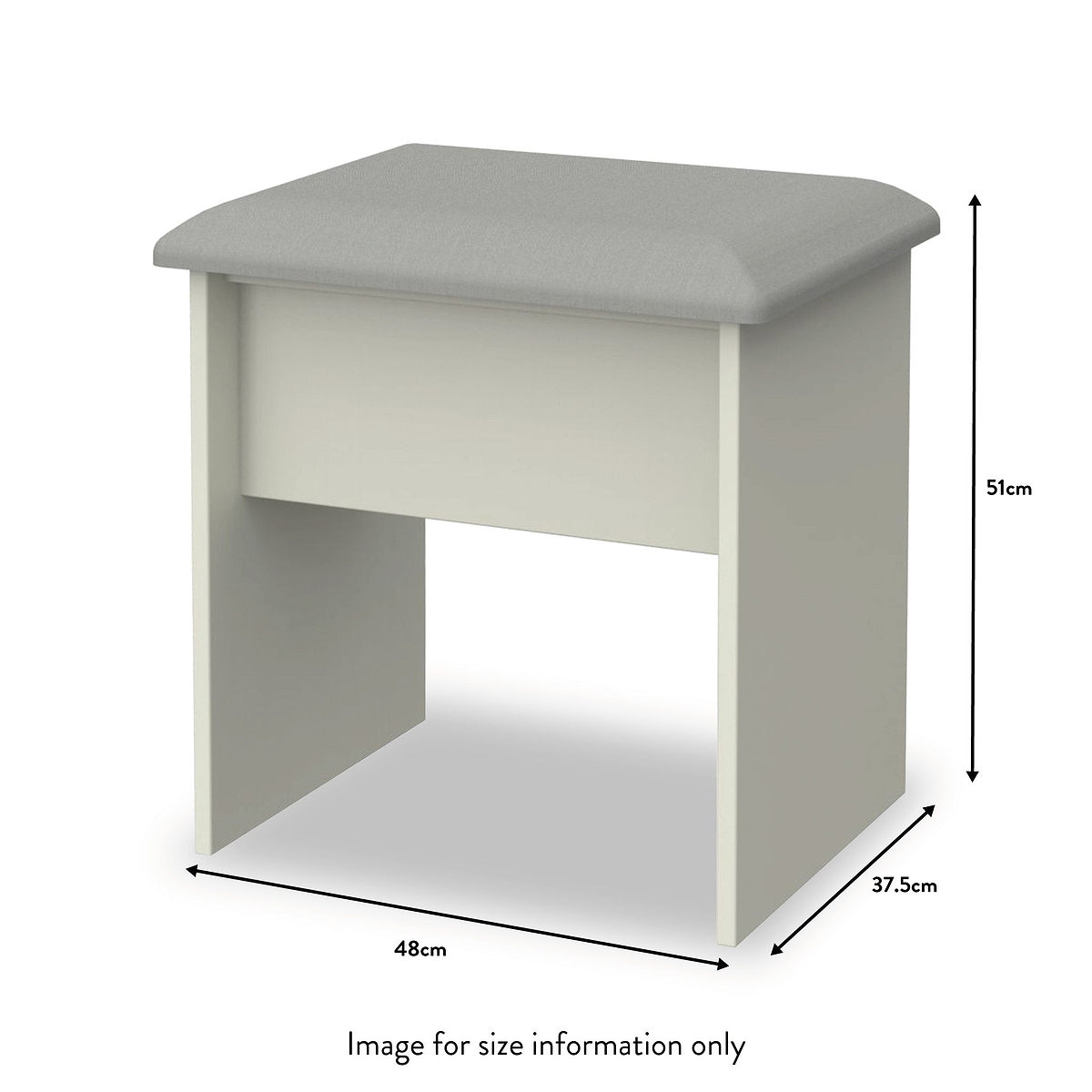 Beckett White Gloss Dressing Table with Stool from Roseland