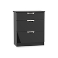Beckett Black Gloss 3 Drawer Deep Chest from Roseland Furniture