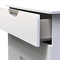 Beckett White Gloss 4 Drawer Deep Chest from Roseland